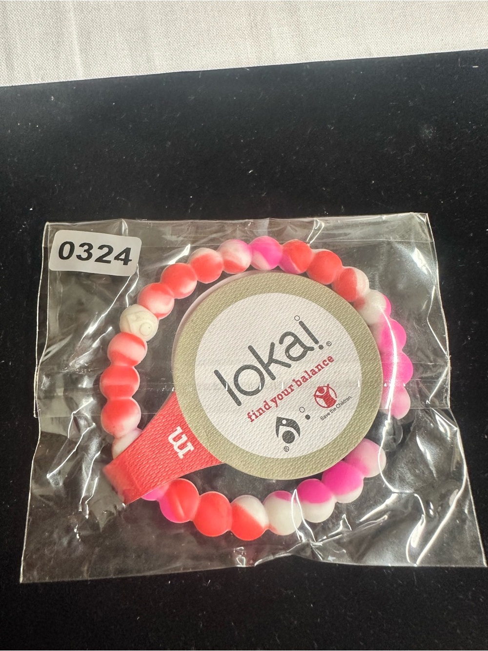 Lokai Kids Gradient Beaded Bracelet - Pink, White